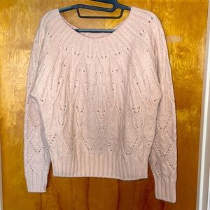 NWT blush cable sweater
